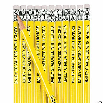 Cheapest π₯ Personalized Yellow Pencils - 24 Pc. 𧨠3 Cheapest π₯ Personalized Yellow Pencils - 24 Pc. π§¨