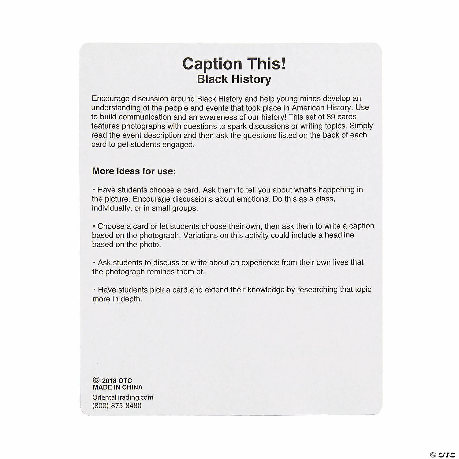 Buy ๐ Caption This Black History Month Cards - 40 Pc. โ 6 Buy ๐ Caption This Black History Month Cards - 40 Pc. โ - Image 4