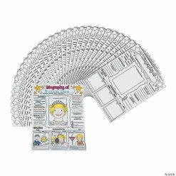 Best Pirce ⌛ Color Your Own All About a Biography Posters - 30 Pc. 🥰