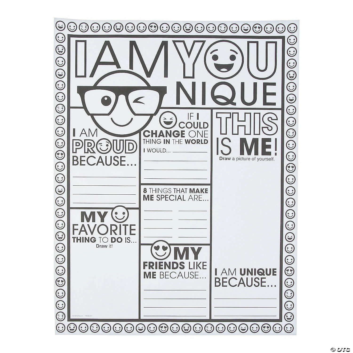 Wholesale โญ Color Your Own Be You Posters - 30 Pc. ๐ 3 Wholesale โญ Color Your Own Be You Posters - 30 Pc. ๐