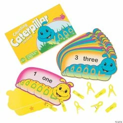 Cheapest 🤩 Counting Caterpillar Clip Cards ❤️