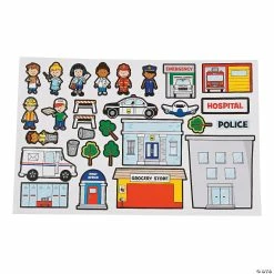 Discount 🥰 Giant Community Helpers Sticker Scenes - 12 Pc. 😉 -Learning Resources Shop giant community helpers sticker scenes 12 pc 13654284 a02