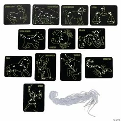 Top 10 💯 Glow-in-the-Dark Lacing Constellation Cards - 24 Pc. 🎁