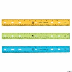 Budget ๐งจ Plastic 12" Ruler, Flat, Translucent Assorted Colors, Pack of 36 ๐