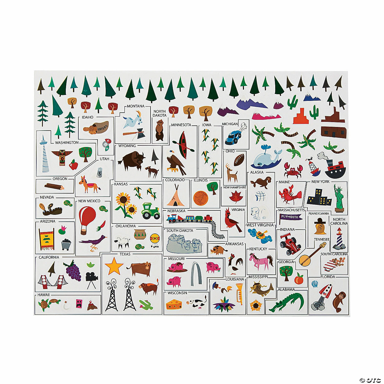 Top 10 ๐ USA Map Sticker Scenes - 12 Pc. ๐ฅ 5 Top 10 ๐ USA Map Sticker Scenes - 12 Pc. ๐ฅ - Image 3
